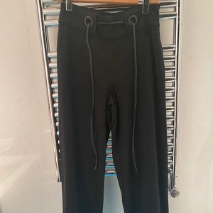 Zara palazzo suede-like black pant